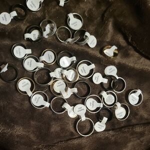 31 Mixed Mens Stainless Steel Rings - Assorted Colors